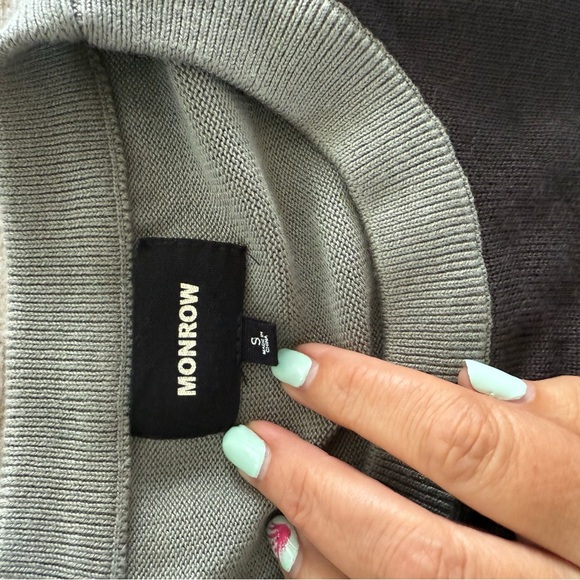 Monrow Gray , Tan and Black Sweater. Sold at Revolve - Picture 2 of 5